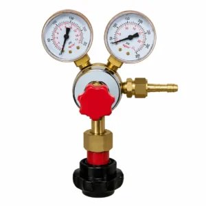 Excellent Enterprises LPG Fine Cut Regulator Two Gauge with Adapter – Forged Brass Single Stage Dual Gauge LPG Cylinder Pressure Regulator for Oxy-LPG Cutting