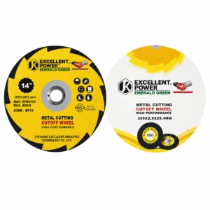 Excellent Enterprises Metal Cutting Wheel 14 Inch 355mm – Aluminum Oxide Resinoid Bonded Abrasive Disc for Chop Saw Cut-Off Machine