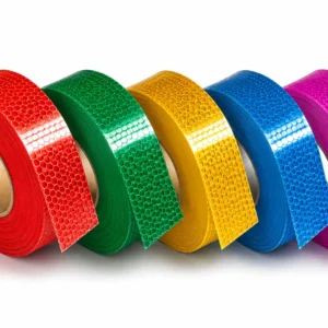 Excellent Enterprises Retro Reflective Tape 50mm x 50mtr – Multi-Colour High Visibility PVC Adhesive Safety Tape for Road and Worksite