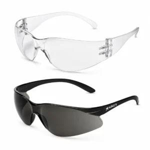 xcellent Enterprises Safety Spectacles ES-001 – Clear & Smoke Lens ANSI Z87.1 Impact Resistant Polycarbonate Safety Glasses